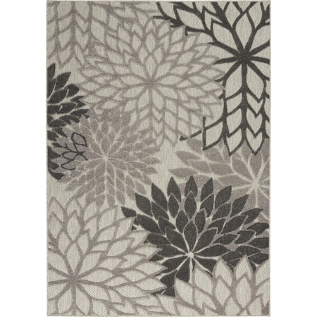 Homeroots 5 x 8 ft. Silver & Gray Indoor & Outdoor Area Rug 384700